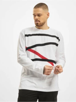 Herren Longsleeve Tape Bulky In Weiß