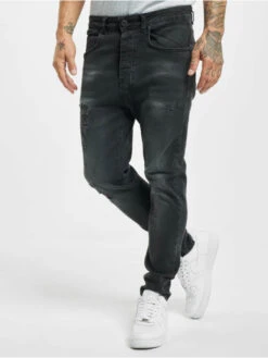 Herren Skinny Jeans Keanu Lowcrotch In Schwarz