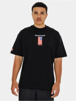 Herren T-Shirt Flagdrips Oversize In Schwarz